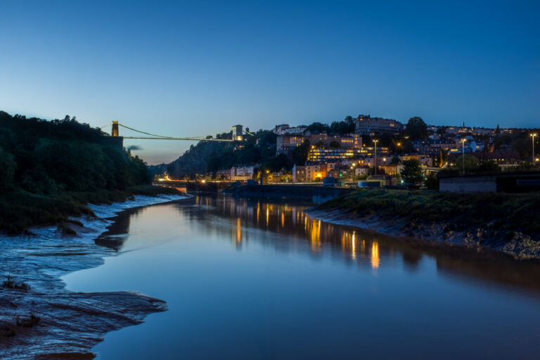 Clifton suspension bridge and bristol city