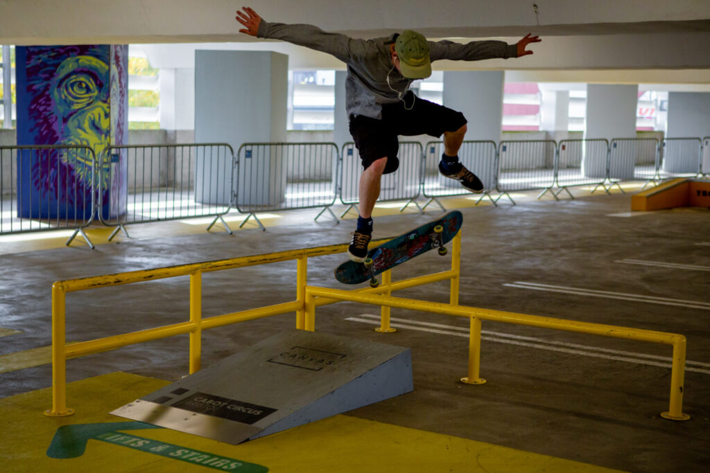 Skateboarder at Bristol's Cabot Circus