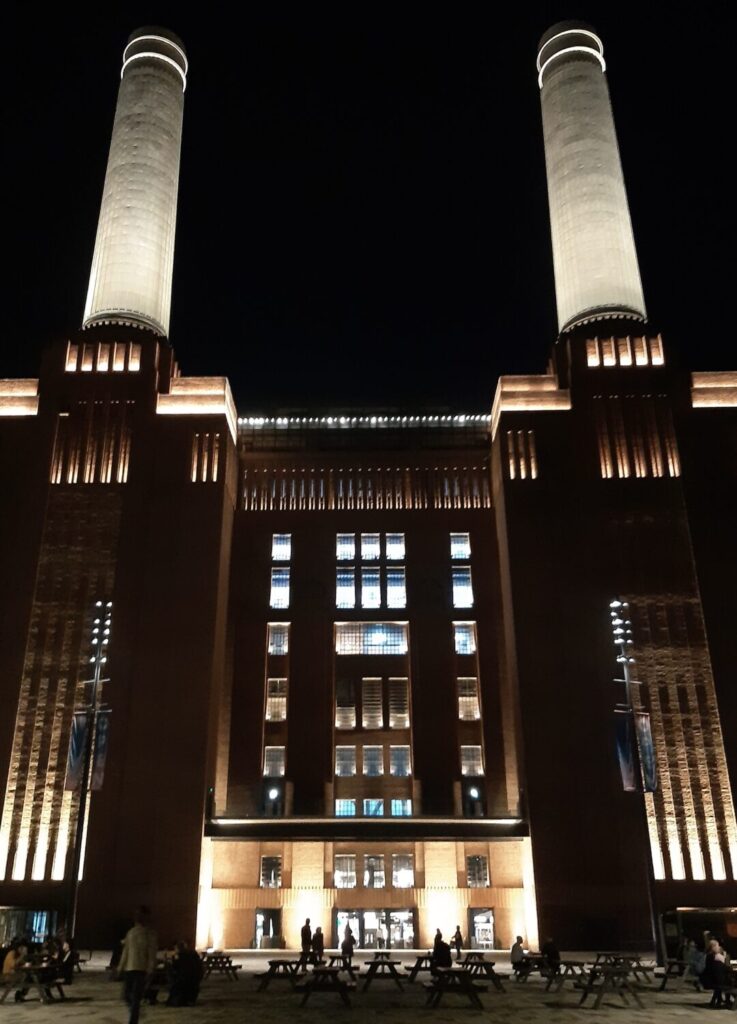 Battersea Power Station at night