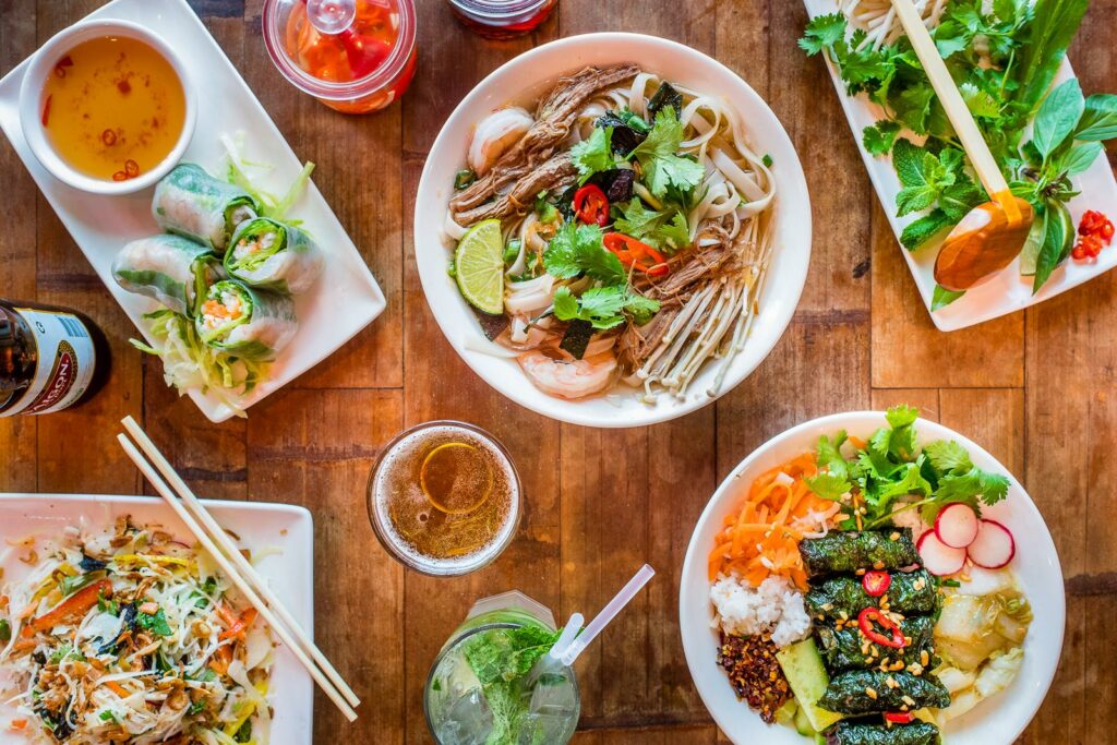 A selection of Pho's dishes